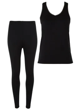 Set of thermal tank top and leggings Chill Black Chill